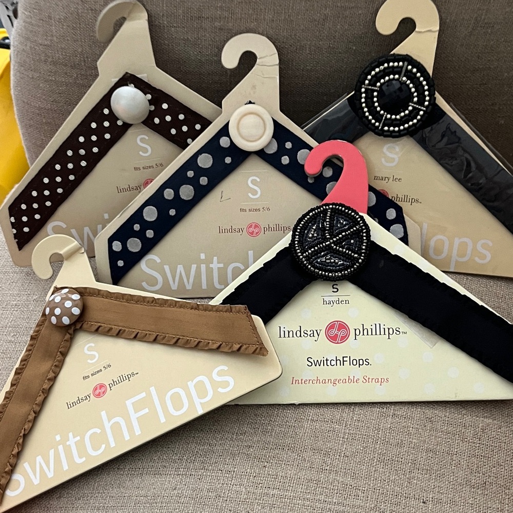 Lindsay Phillips Switch Flops Set of 5 NWT SZ 5-6 Sm